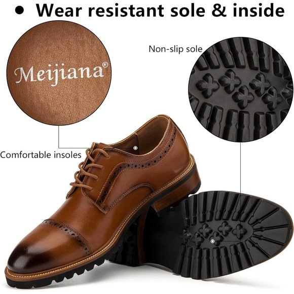 Men\' sBrown Oxfords Luxury Business Casual Shoes Men\'s Lace-up Fashion Shoes